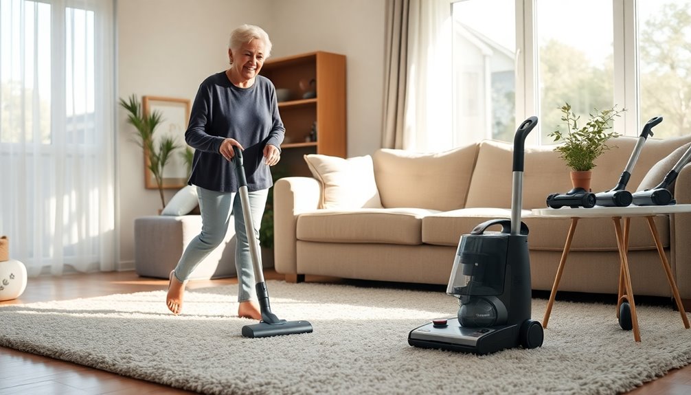 elderly friendly self propelled vacuum