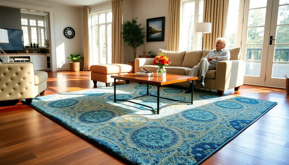 elderly safety rug selection