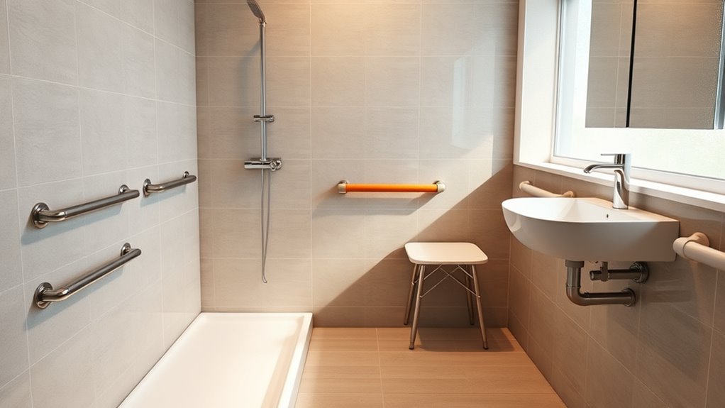 accessible bathroom fixture installation