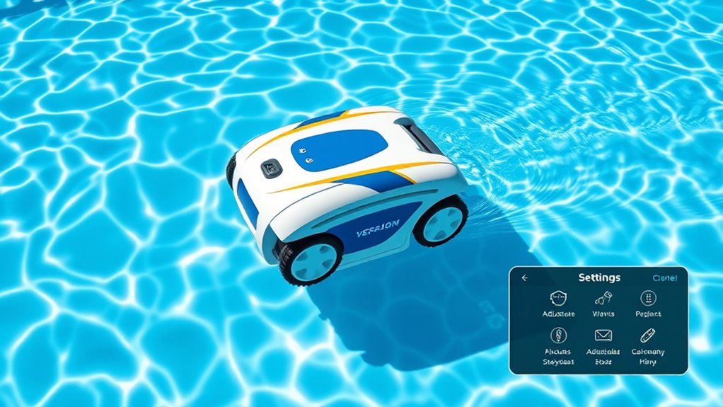 adjust cleaner to pool conditions
