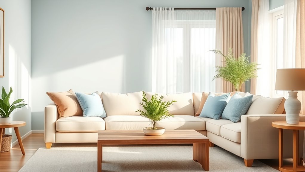 calm blue neutral balance