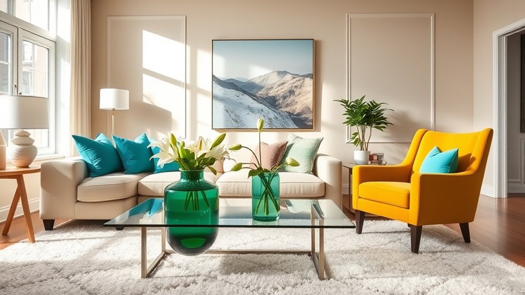 choose vibrant accent colors wisely