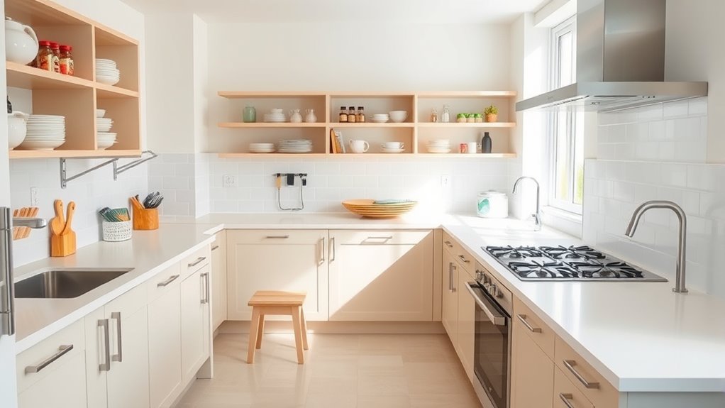 clutter free accessible kitchen design