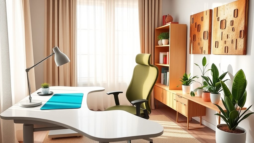 colorful calming inspiring workspace