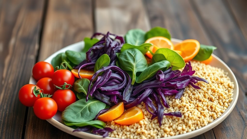colorful nutrient dense meal choices