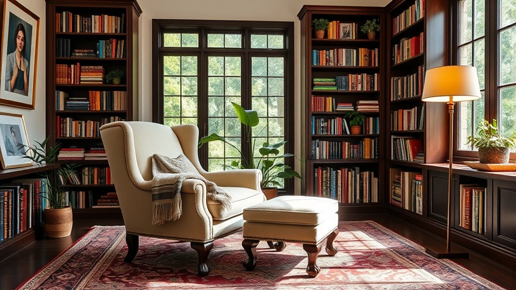 comfortable stylish reading seating
