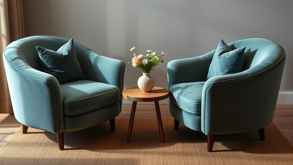 cozy conversational furniture arrangement