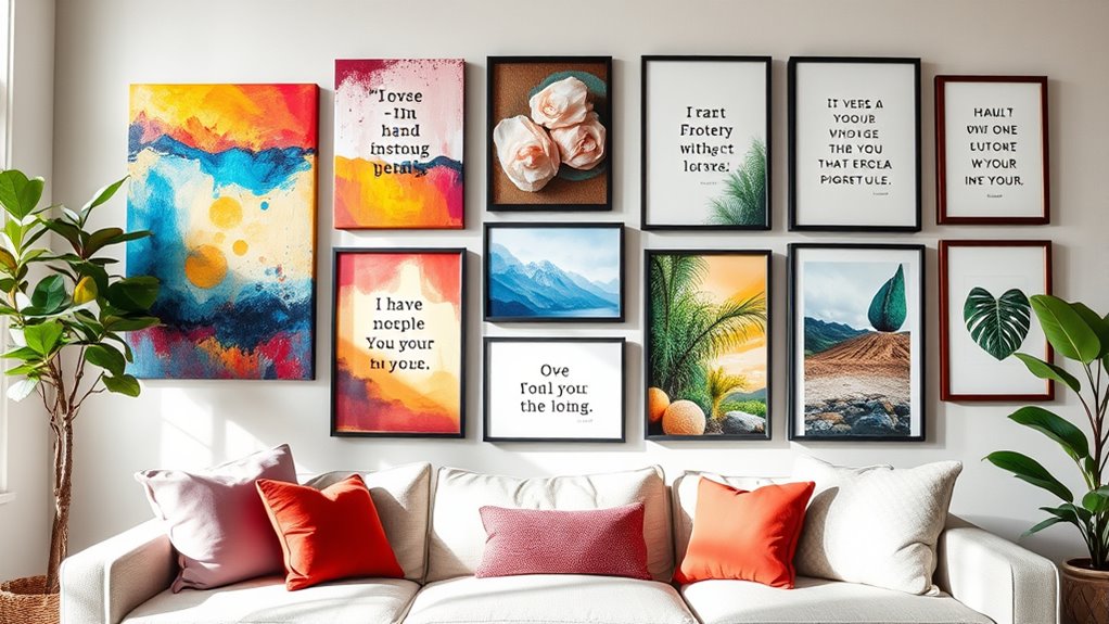 create cohesive motivational wall displays