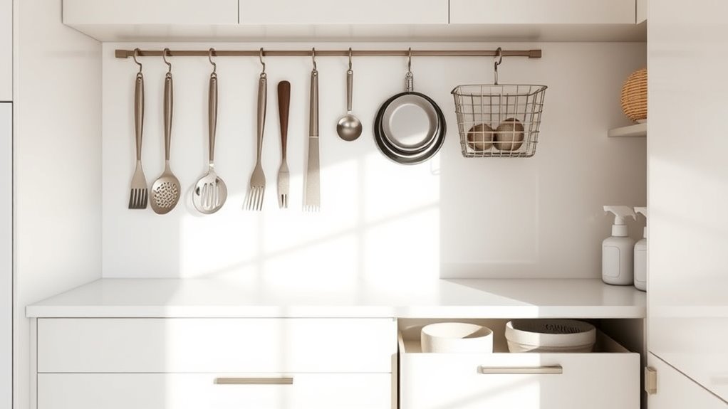 damage free hidden storage organization