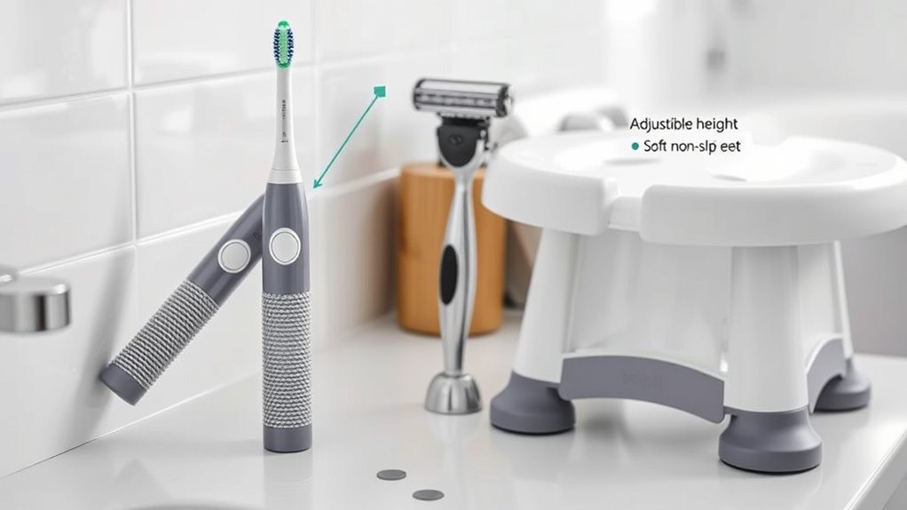 ergonomic grooming aid tools