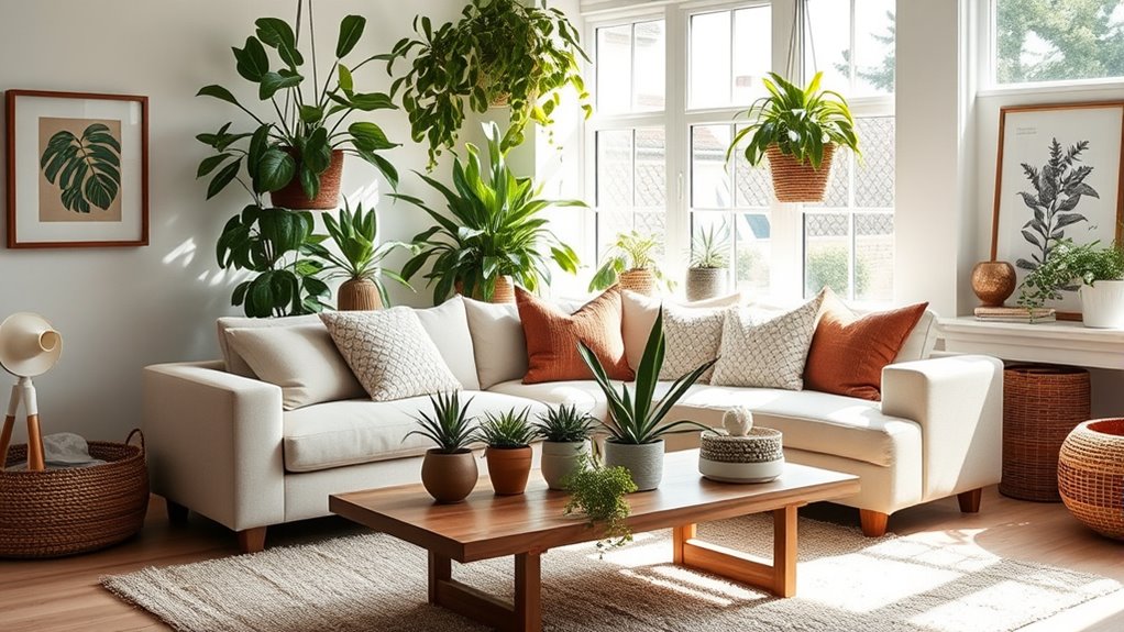 indoor plants and natural decor