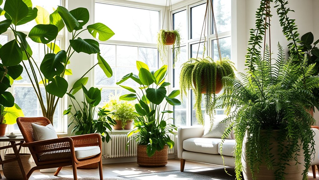 indoor plants boost well being