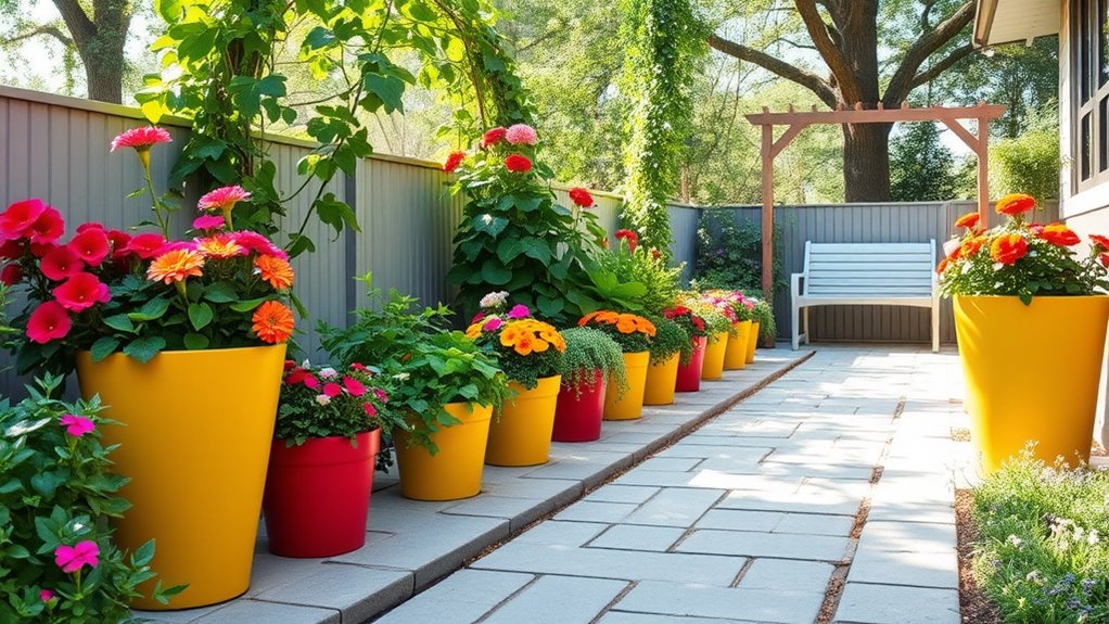 lightweight accessible well drained containers