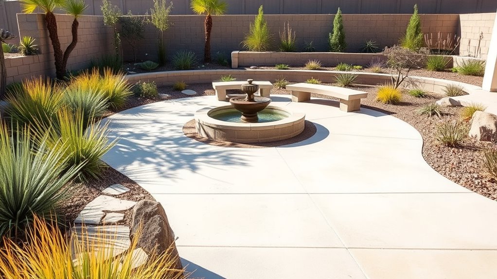 low maintenance hardscape design