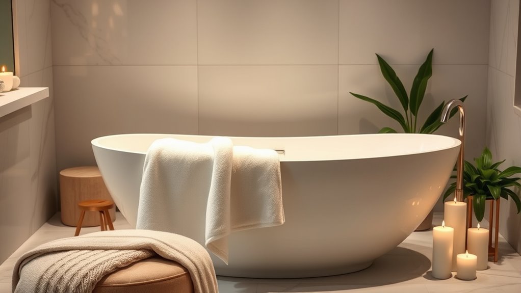 luxurious organized cozy bathroom