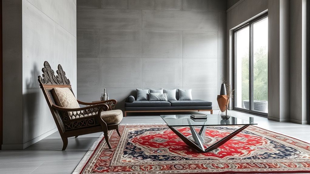 material and shape contrast