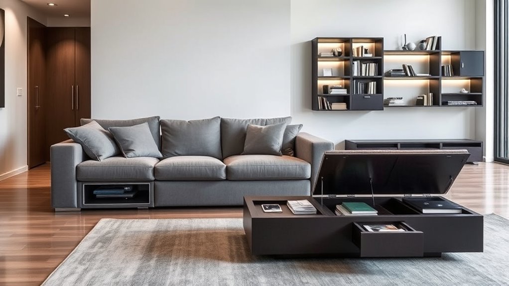 maximize space with multifunctional furniture