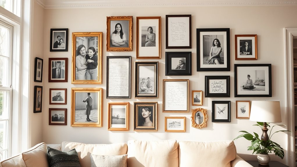 meaningful gallery wall design