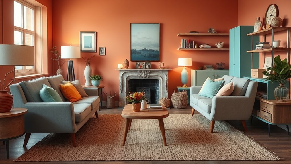 nostalgic colors with modern textures