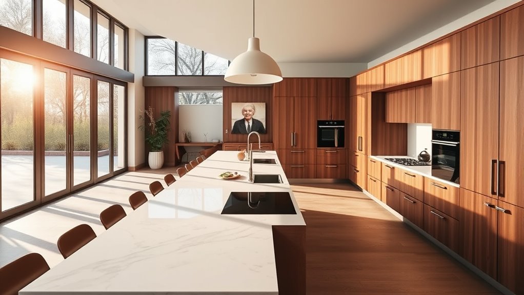 open concept social kitchen