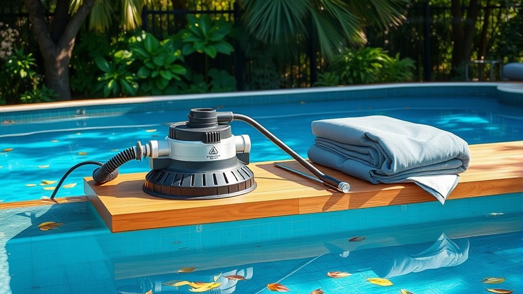 pool area seasonal preparation