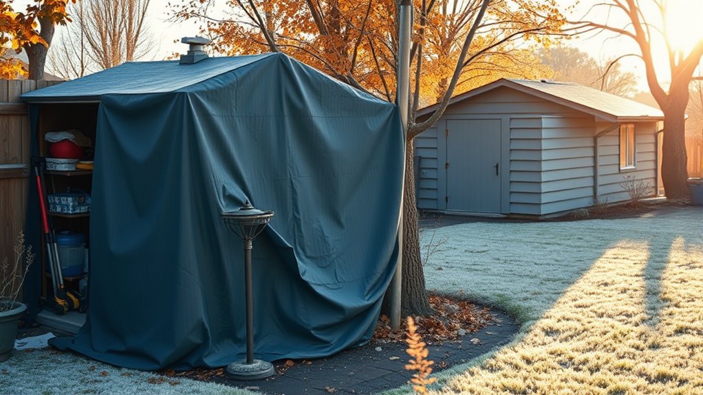 protect outdoor fixtures winterize