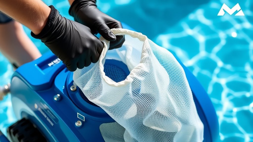 remove debris bag safely