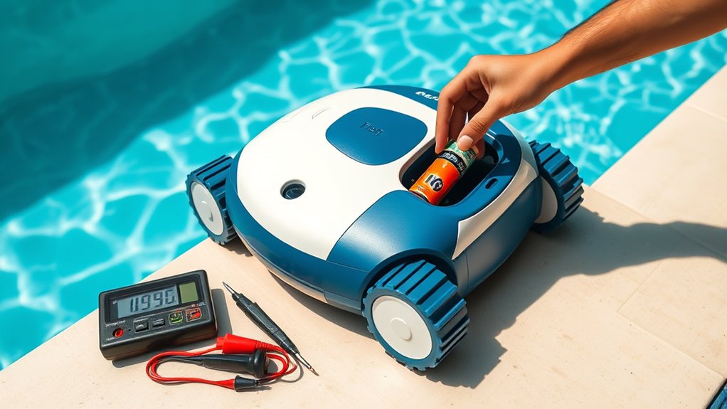 robotic pool battery maintenance