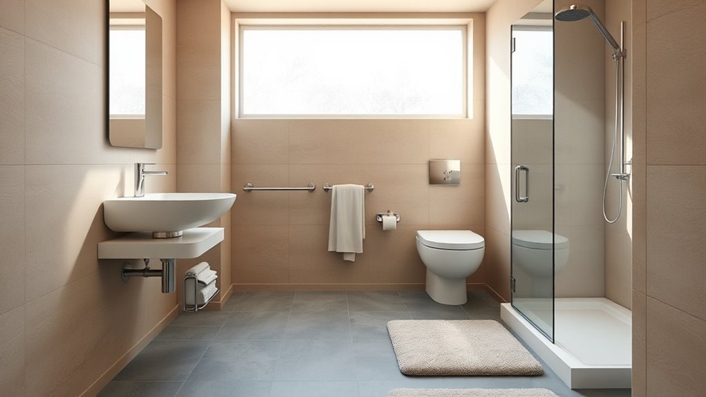 safe comfortable bathroom design