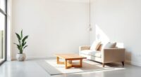 simple clean living space