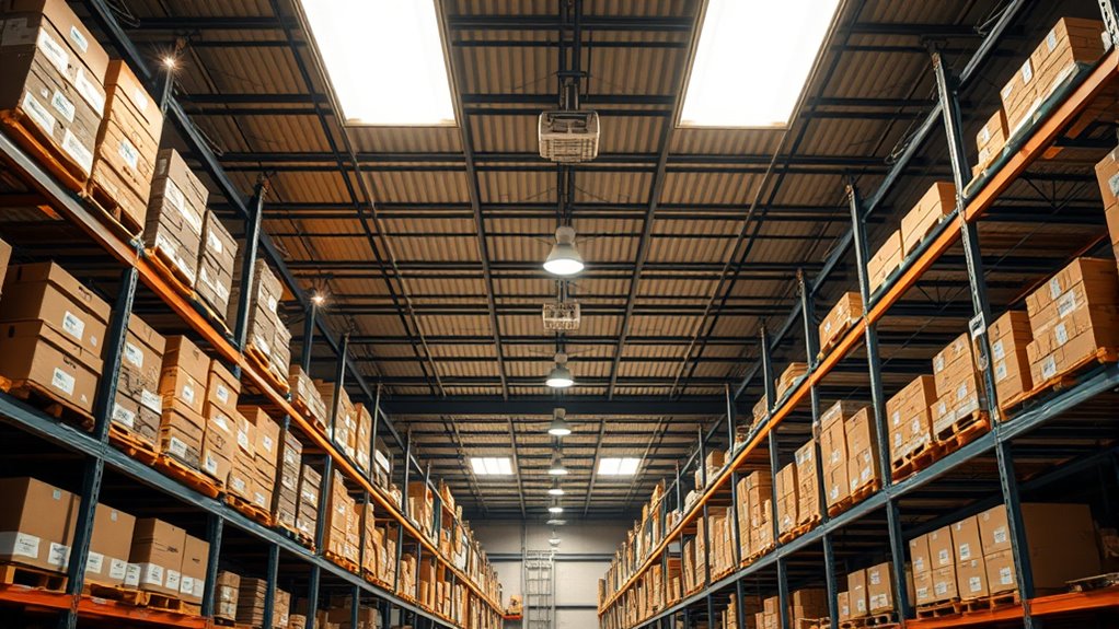 smart efficient warehouse lighting