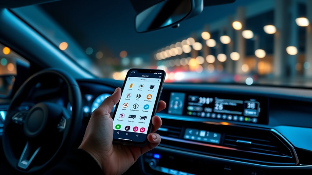 smartphone controlled vehicle management