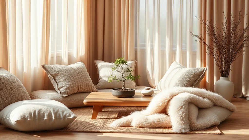 soft textures calming colors
