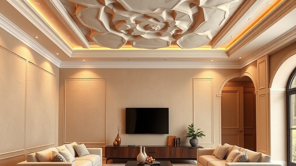 textured wall and ceiling designs