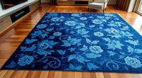 elegant blue silk rugs
