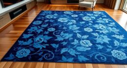 elegant blue silk rugs