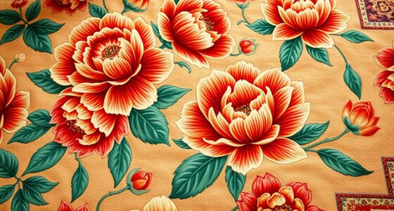 elegant floral silk carpets