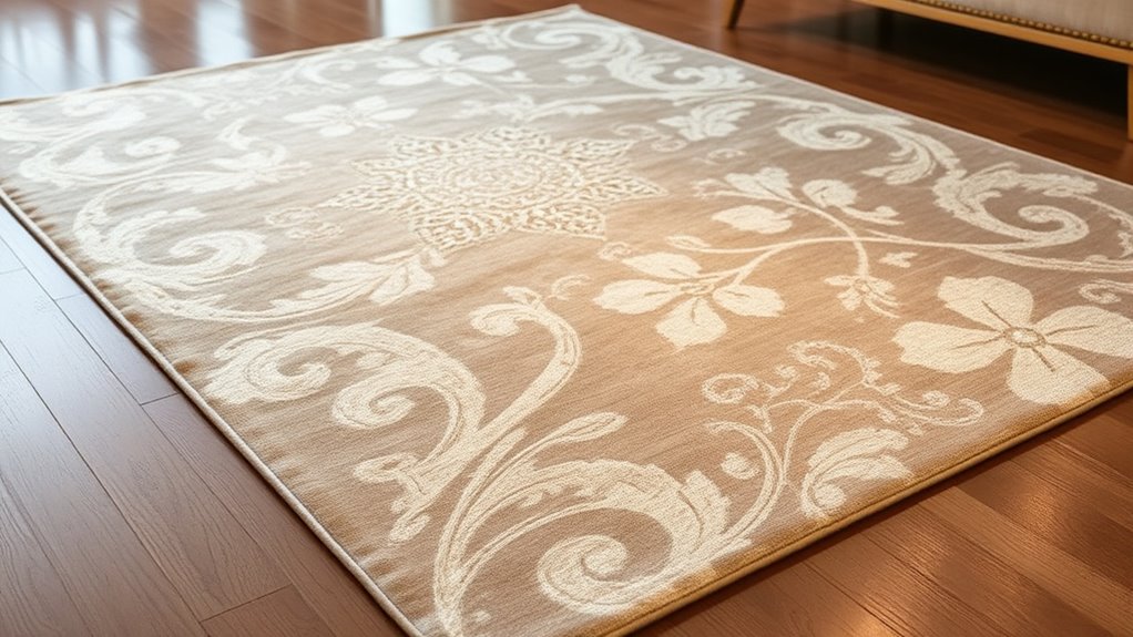 elegant metallic silk rugs