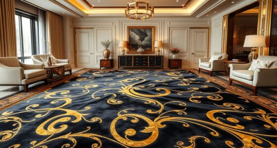 luxury black gold rugs
