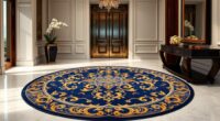 luxury round foyer rugs