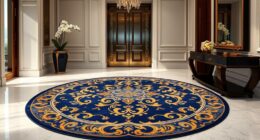 luxury round foyer rugs