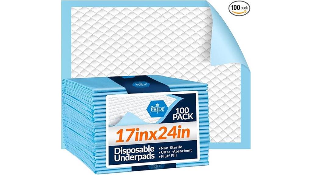 100 disposable underpads