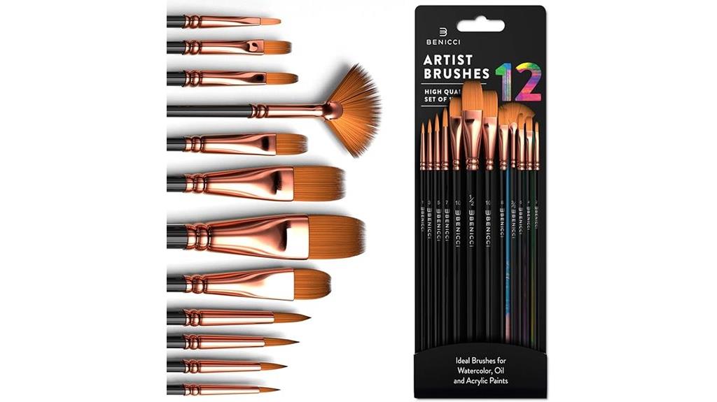12 piece art brush set