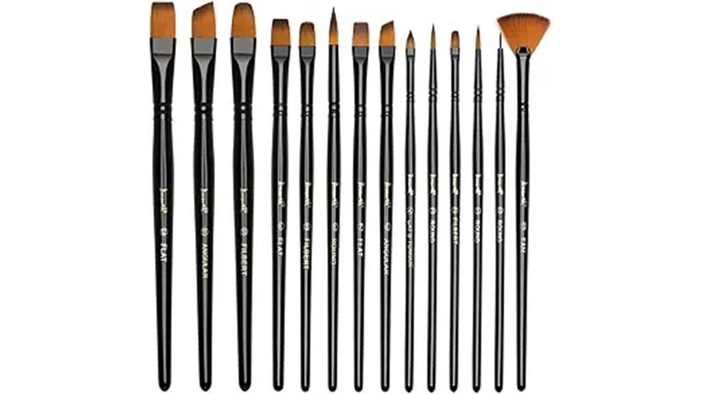 14 piece artist paint brush set