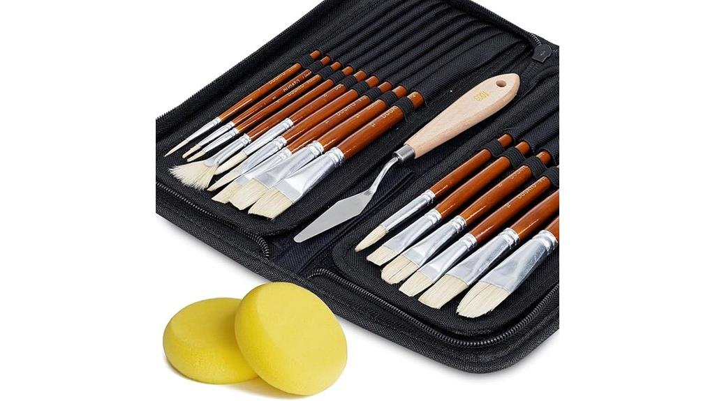 15 piece artist brush set