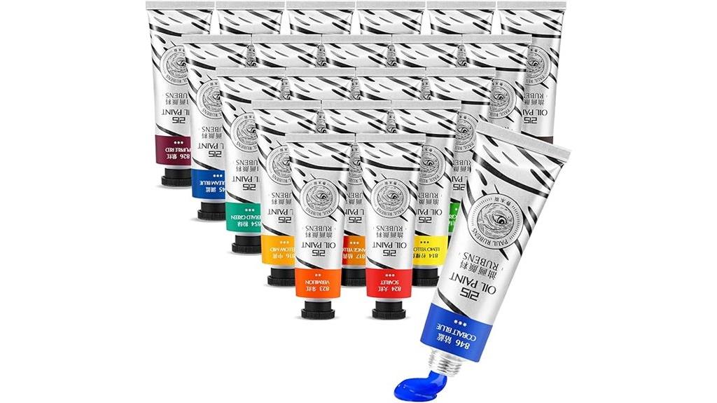 20 color oil paint set