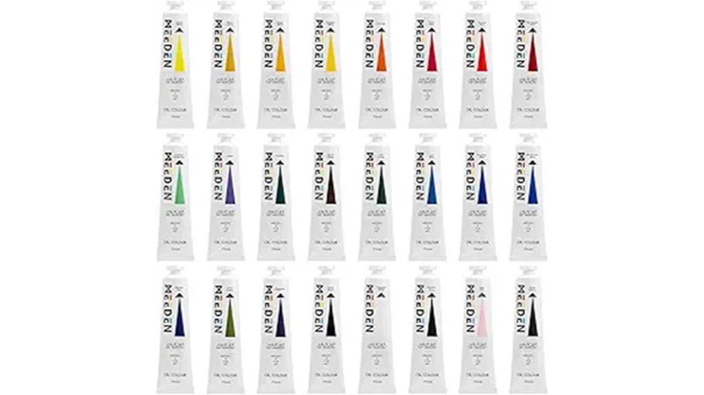 24 color oil paint set