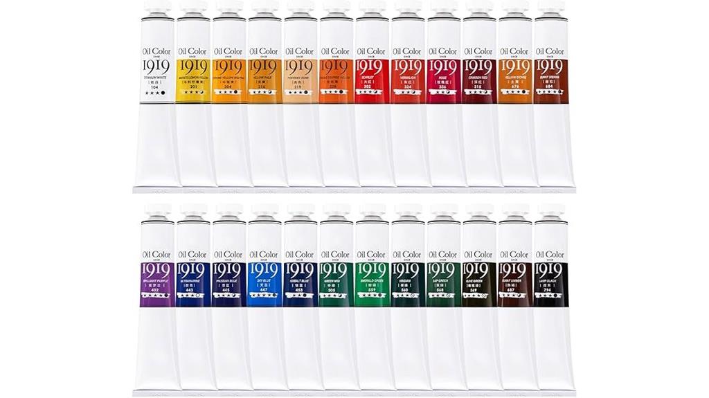 24 color oil paint set