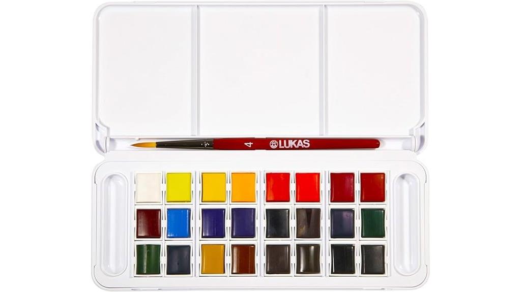 24 color watercolor palette