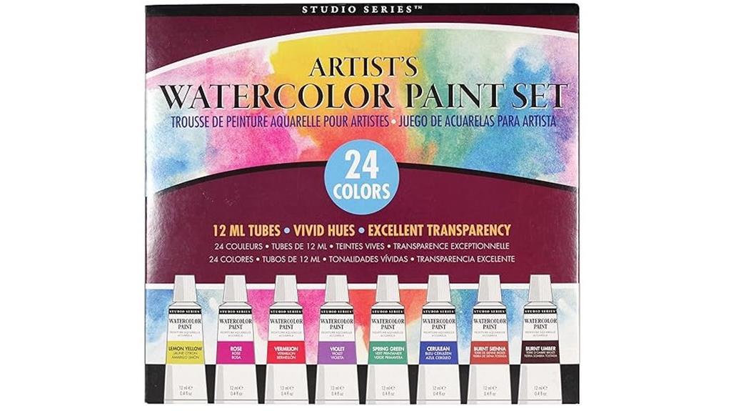 24 color watercolor set